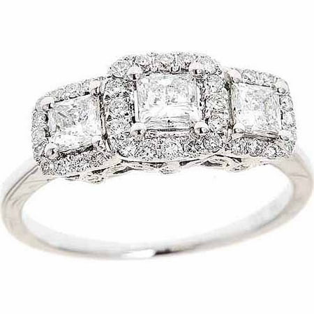 1-1/4-carat T.w. Princess And Round Whit
