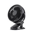 thumbnail image 1 of Inteprter Ventilador de Clip pequeño con carga USB, portátil, ajustable, para el hogar, la escuela, el bolsillo de escritorio, ventiladores eléctricos Electrodomésticos Negro Inteprter HA064269-04, 1 of 6