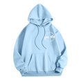thumbnail image 3 of Women's Casual Long Sleeve Graphic Tee With Pockets Hoodie Sweatshirt Women Pullover Tops, 3 of 4
