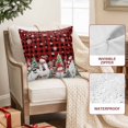 thumbnail image 2 of Outdoor Pillow Covers Waterproof Pillow Cases Protector Christmas Trees Snowmen Squirrels Pillowcase Pack of 2 Red Black Plaid Throw Cushion Case for Pation Furniture,Couch,Living Room Sofa, 16x16 in, 2 of 9