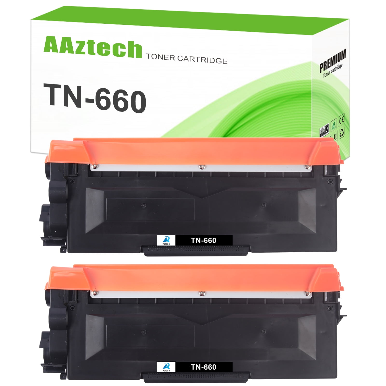 AAZTECH 2-Pack Compatible Toner Cartridge Brother TN-660 TN-630 TN660 -L2340DW MFC-L2707DW DCP-L2540DW DCP-L2520DW HL-L2320D Printer Ink (Black) -