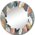 thumbnail image 2 of DESIGN ART Designart "Retro AbstractáLeaves III" Modern Geometric Wall Mirror 24in.x24in., 2 of 4