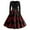 Vermilion, variant on WTOBBY Women's Elegant Retro V-Neck Swing Dress Featuring Halloween Print, Long Sleeves, Waist Bow Tie Detail, and Classic Hepburn Style for Casual Parties ,Black L