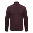 thumbnail image 5 of Manxivoo Cardigan Sweaters for Men, Men's Knitted Top Slim High Neck Long Sleeve Sweater Cardigan Men's Warm Coat Mens Cardigan Red XL, 5 of 6