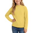 thumbnail image 6 of Cotton Long Sleeve Pullover Shirts for Girls Mock Neck Teen Pullover Tops Turtleneck Warm and Soft Comfortable Loose Fit Casual Tops Basic Tees Fall Winter Clothes 5-14 Years, 6 of 8