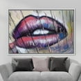 thumbnail image 6 of Lip Graffiti Wall Decor, Abstract Art Canvas, Lip Street Wall Art, Lip Art Canvas, Woman Printed, Modern Lip Art Canvas, Canvas Wall Decor - Natural Framed, 6 of 9