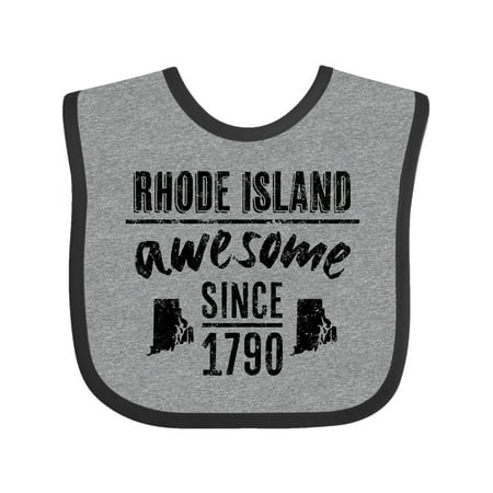 

Inktastic Rhode Island Awesome Since 1790 Gift Baby Boy or Baby Girl Bib