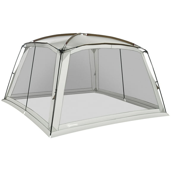 Camping Tents Outsunny 12' x 12' Screen House Room, UV50  Screen Tent with 2 Doors and Carry Bag, Easy Setup, for Patios Outdoor Camping Activities,Pop Up Tent