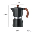 thumbnail image 3 of European Classic Aluminum Coffee Pot Espresso Coffee Maker Percolator Home Stove Top Pot 6 Cup 300ml, 3 of 8