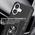 thumbnail image 5 of Phone Case for iPhone 16 Plus Case, iPhone 16 Plus Phone Case Built in 360 Rotating Ring Stand, Luxury Heavy Duty Armor Hard PC Soft TPU Slim Phone Case for iPhone 16 Plus - Black, 5 of 10