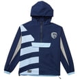 thumbnail image 2 of Unisex Live Breathe Futbol Navy Sporting Kansas City Tekker Half-Zip Anorak Jacket, 2 of 5