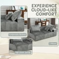 thumbnail image 5 of Cloud Comfort 2-Seater Chenille Sofa with Memory Foam & Throw Pillows – Breathable, No Assembly Required for Living Room & Apartment – Gray, 5 of 7