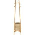 thumbnail image 4 of SAFAVIEH Couture Abellina Glam Cylinder Oak Coat & Hat Stand with Basket, Natural, 4 of 12