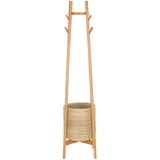 SAFAVIEH Couture Abellina Glam Cylinder Oak Coat & Hat Stand with Basket, Natural - Walmart.com