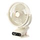 thumbnail image 3 of Ventilador portátil con clip y luz nocturna. Ventilador de escritorio. beige, 3 of 9