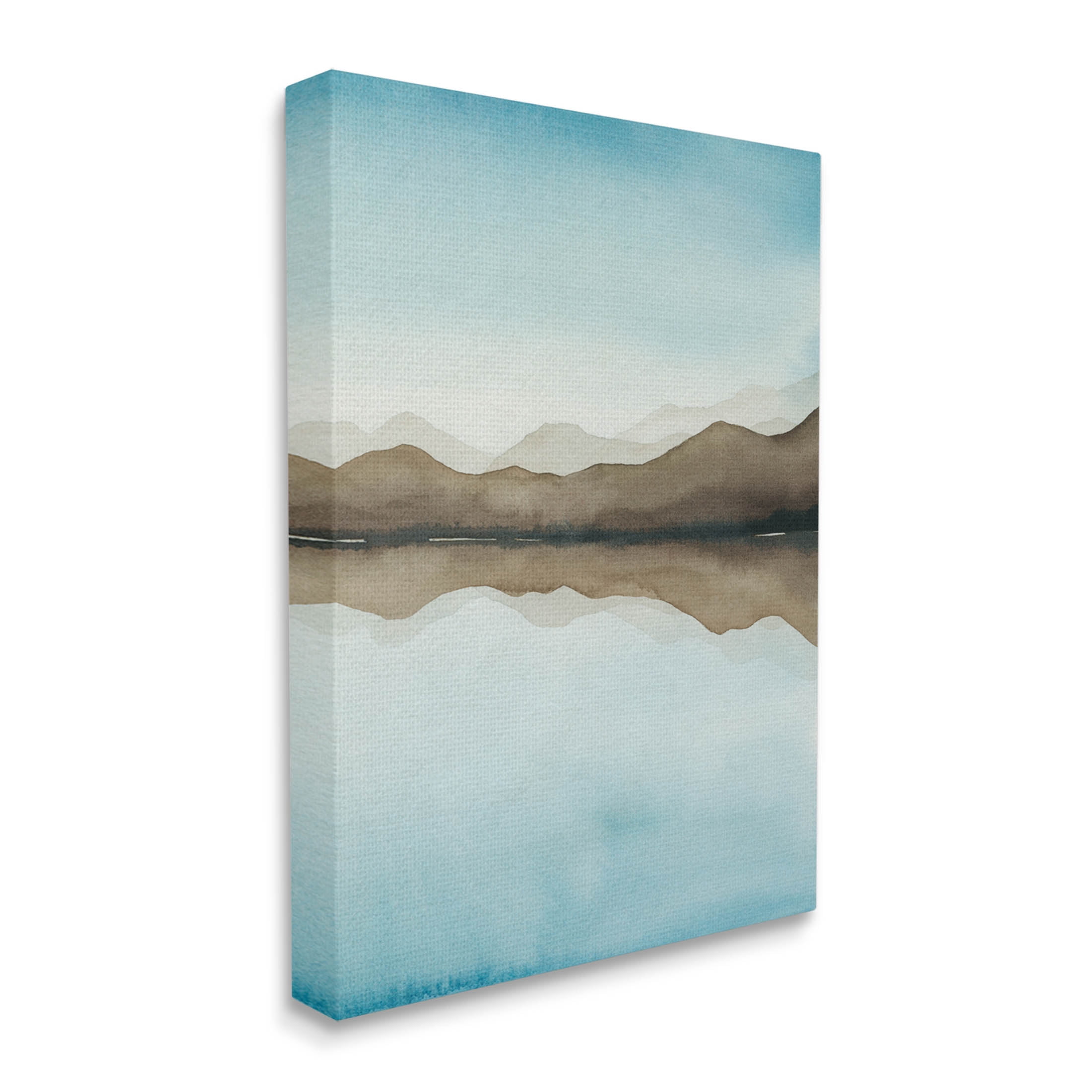Stupell Industries Lakeside Mountains Reflection Landscape Painting Gallery Wrapped Canvas Print Wall Art, Design by Grace Popp