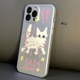 thumbnail image 2 of Clmj Plated Silver Cute Cat Kitten Phone Case For iPhone 11 12 Mini 13 Pro 14 X XR XS Max 7 8 Se 2020 Silicone Protective Cover, 2 of 4