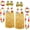 12Pack Yellow 24inch, variant on 12 Pack Hawaiian Luau Party Costume Kit, 2 Grass Skirts with Flower Leis, Headbands, Wristbands & Pineapple Sunglasses, Tropical Hula Outfit Accessories for Beach Party, Halloween, Carnival