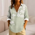 thumbnail image 2 of JGGSPWM Collared Button Down Shirts for Women Long Sleeve Dressy Casual Printed Tops Loose Fit Spring Trendy Tunic T Shirt Yellow XXXL, 2 of 6