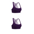 thumbnail image 4 of Minnieouse Sujetadores deportivos Entrenamientos Material premium Sujetador deportivo Dulce regalo Diseño único Acolchado para mujer Chica Morado oscuro XL 2Conjunto, 4 of 6