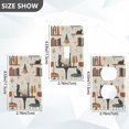 thumbnail image 7 of Yayeee Duplex Wall Plate 1-Gang 4.5"x2.7" Home Receptacle Light Switch Decorative Outlet Cover, Cats Reading Pattern, 7 of 7