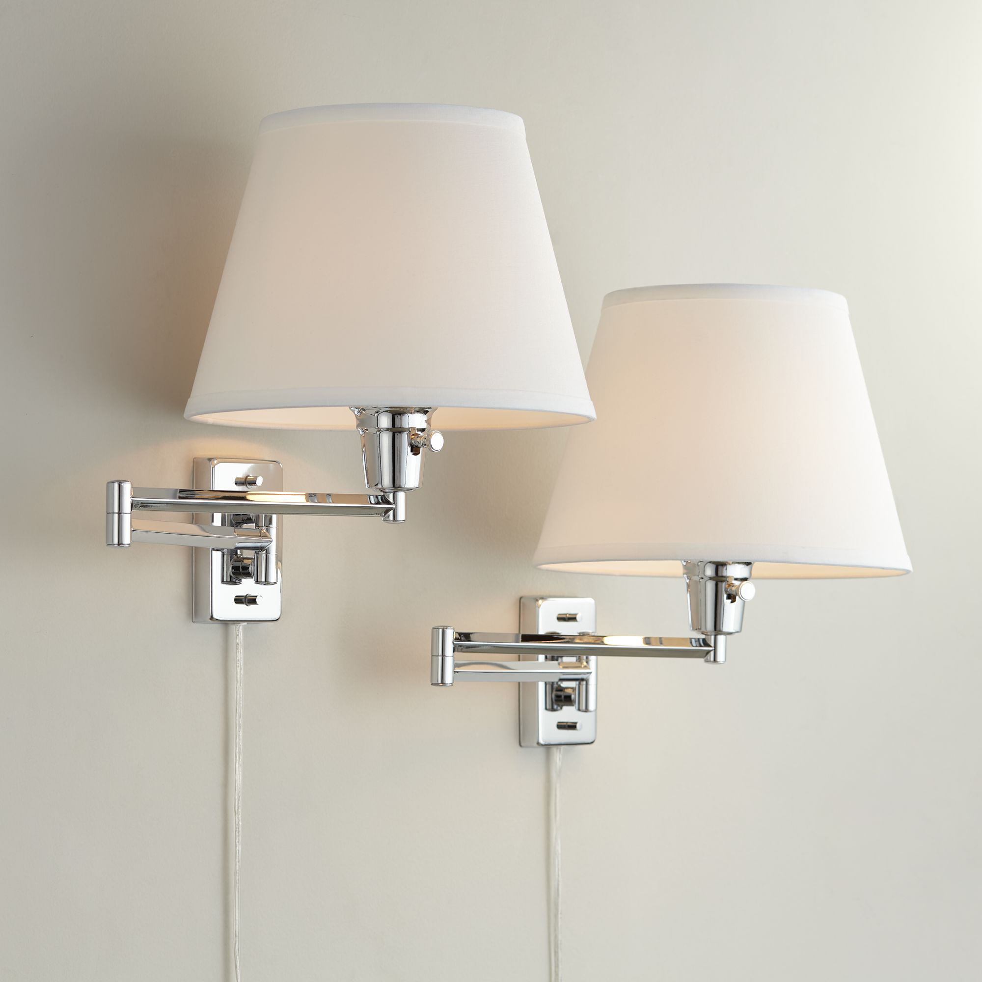 Searchlight Satin Silver Adjustable Swing Arm Wall Bracket Light Indoor Lighting 