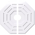 thumbnail image 1 of Ekena Millwork CMP34WN2-06000 34 in. OD x 6 in. ID Square Westin Architectural Grade PVC Contemporary Ceiling Medallion - 2 Piece, 1 of 1