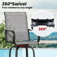 thumbnail image 4 of STARY Outdoor Bar Stools Set of 2, Swivel Patio Barstools with Textile Fabric,Ergonomic Comfort Bar Height Tall Outdoor Stools for Balcony,Dark Grey, 4 of 8