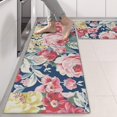 thumbnail image 2 of Kitchen Rugs Sets Of 2,Pioneer Flower Floral Print Pattern Anti Fatigue Kitchen Mat Rugs Non Slip Washable,Decorative Kitchen Floor Mats for Kitchen,Sink,Laundry,17"X47", 2 of 5