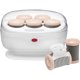 thumbnail image 1 of wonima02 Double Ceramic Hot Rollers for Long, Medium & Short Hair, 5 Ceramic Flocked 1½-Inch Heated Hair Rollers with Clips, Hot Curlers for Women, Volume & Curls, Dual Voltage, Pink/White, 1 of 1