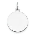 thumbnail image 1 of FB Jewels 14k White Gold Plain .009 Gauge Circular Engravable Disc Charm, 1 of 2