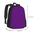 thumbnail image 3 of Daiia Purple Backpack for Men and Women -Durable Backpack Large Capacity, Water-Resistant Bag with Adjustable Straps and Laptop Compartment, 3 of 9