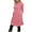 Pink, variant on Ladies Round Neck Long Sleeve Dress Colorful Knit Buckle Pocket A Line Fashion Dress Midi Dress Fitted Dress V Neck Summer Dress Summer Dress Maxi Women Casual Women Dresses below The Knee Dresses