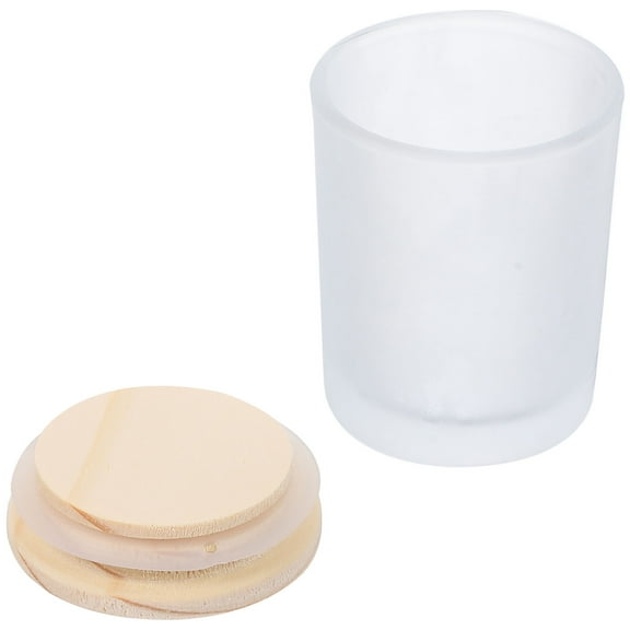 KALLORY Candle Containers For Making Candles Bamboo Lid 6.8X5X5In 1Pack