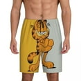 thumbnail image 1 of Custom Print Men Manga Garfields Cartoon Anime Cat Pattern Pajama Bottoms Sleepwear Pjs Sleep Shorts with Pockets, 1 of 7