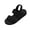 Black, variant on Khaki Women'S Mid Heel Sandals Double Strap Open Toe Comfortable Breathable Soft Upper Non Slip Outsole Cushioned Insole Lightweight Adjustable Size 37