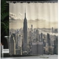 thumbnail image 4 of Ambesonne United States Shower Curtain, NYC Winter Time, 69"Wx75"L, Beige Grey, 4 of 5
