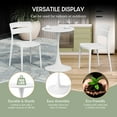 thumbnail image 2 of WestinTrends Playa 3-Piece Outdoor Metal Dining Table Set And Stackable Resin Patio Chairs, White, 2 of 14