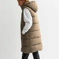 thumbnail image 4 of IMENGL Long puffer vest oversized quilted vest, Yellow 2TG, Size M-2TG, 4 of 6