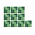 thumbnail image 2 of XYAIYT 10pcs 3D Mosaic Tile Sticker 4" DIY Crystal Square Wall Stickers, Self Adhesive Sticker Water-Proof Wallpaper for Home Kitchen Bathroom (Green), 2 of 7