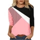 thumbnail image 1 of Elegante blusa de manga corta con cuello redondo retro para mujer con estampado de manga tres cuartos OAVQHLG3B Store lin121212, 1 of 4