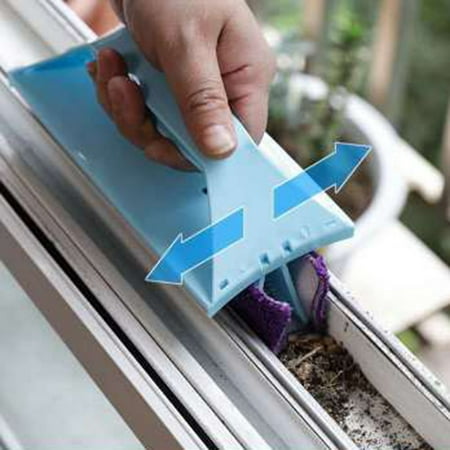 

Bzoosio Creative Window Groove Cleaning Brush Hand-held Crevice Cleaner Tools for Door