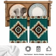 thumbnail image 6 of Green Southwestern Kitchen Towels Set of 4, Boho Ethnic Geometric Retro Soft Microfiber Dish Towels, Absorbent Quick-Dry Washable Dishcloths for Kitchen Cleaning, Drying Dishes, 18x28 Inches, 6 of 9