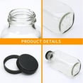 thumbnail image 3 of Beverages Drinking Bottles 12oz,Glass Water Botttle with Lids,Octagonal Vintage 350ml,Juice Bottles for Storage Tea,Kombucha,Milk Smoothies Jars 20Pack, 3 of 14