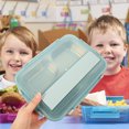 thumbnail image 2 of Shisuyan Stainless Steel Bento Lunch Box for Kids and Adults with Compartments Blue 7 x 5.5 x 3.2 inches, 2 of 8