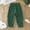P-Army Green, variant on Ulitacool Girls Summer Pants Wide Leg High Waist Summer Boys Loose Trousers Solid Color Slacks Comfortable Wear Coffee 5-6 Years