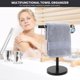 thumbnail image 4 of Soporte para toallas de mano de baño en forma de T, toallero de mano independiente de acero inoxidable con base pesada, para baño, cocina y encimera, negro mate,Black-2 Pack, 4 of 12