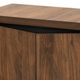 thumbnail image 6 of Baxton Studio Talon Modern and Contemporary Two-Tone Walnut Brown and Dark Grey Finished Wood 2-Door Shoe Storage Cabinet, 6 of 11