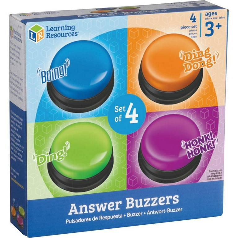 Learning Resources Lights and Sounds Buzzers - 4 Piezas, Edades 3+
