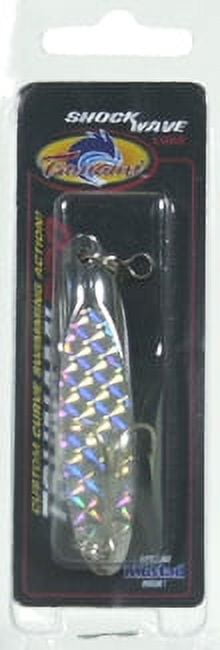 (2 pack) Tsunami Shockwave Chrome Silver Fishing Spoon for Bass, Trout, and Walleye